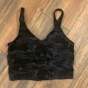 Cropped Black Camo Tank